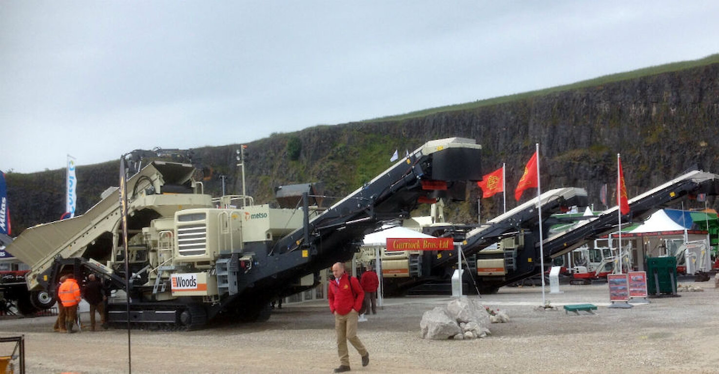 The Metso Lokotrack machines on display