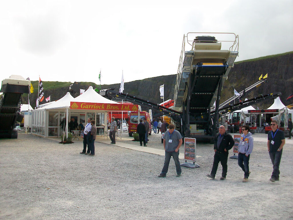 Visitors on stand (Metso LT220D right of stand)